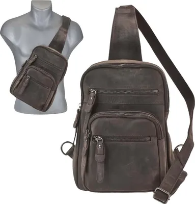 Obrázok produktu pre Greenburry Vintage Revival Crossbody-Bag Koža hnedá