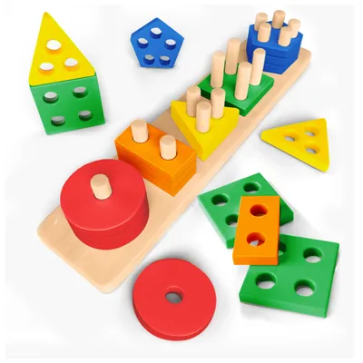 Produktbild von Montessori-Stapelspiel – Für Kinder im Alter von 1, 2 und 3 Jahren
