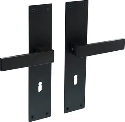 Produktbild von Langschildgarnitur Intersteel Amsterdam BB 72 mm schwarz matt