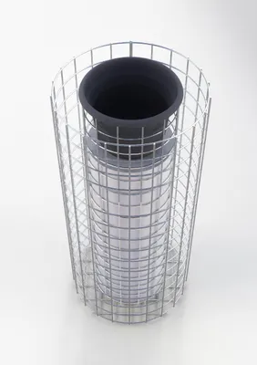 Produktbild von Blumensäule Höhe 82 cm rund, Durchmesser 37 cm, MW 5 x 5 cm, feuerverzinkt inkl. Topf