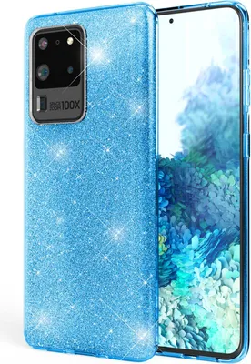 Produktbild von NALIA Glitter Case für Samsung Galaxy S20 Ultra, Diamant Schutz Hülle Bumper Türkis