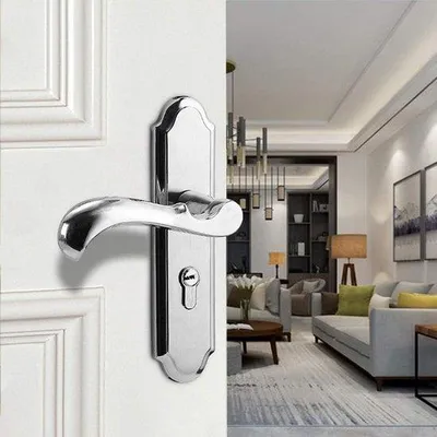 Image de Poignée de porte en acier inoxydable pour portes d'intérieur - Quatre types de quincaillerie de porte - Des poignées de porte durables et élégantes