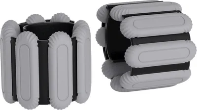 Produktbild von INF Silikon-Handgelenkband-Set mit Gewichten (ca. 900 g pro Paar) – Grau
