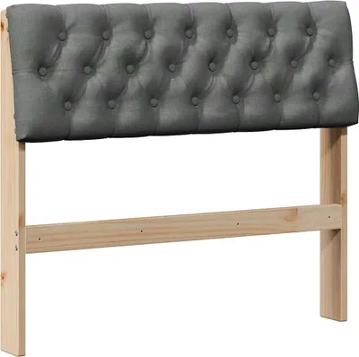 Zdjęcie produktu dla vidaXL Zagłówek tapicerowany ciemnoszary 90 cm lite drewno sosnowe