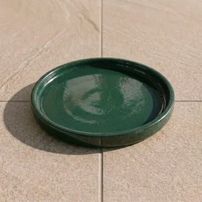 Zdjęcie produktu dla Podstawka pod doniczkę ceramiczna Provencelia Jadeitowy, Ø29 cm x H5 cm, mrozoodporna
