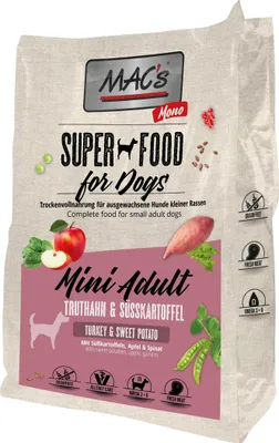 Produktbild von MACs Monoprotein Mini Adult Truthahn & Süßkartoffel 3 kg