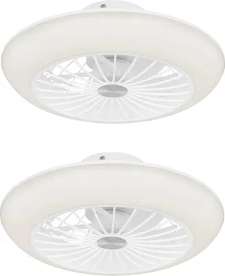 Produktbild von 2x LED Deckenventilator, 3 Stufen, weiß, D 30 cm