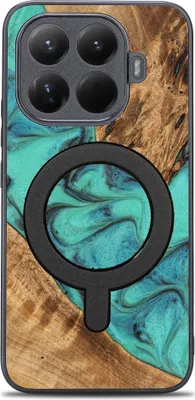 Produktbild von Holzhülle für Xiaomi 15T Pro, Bewood Unique Turquoise für MagSafe