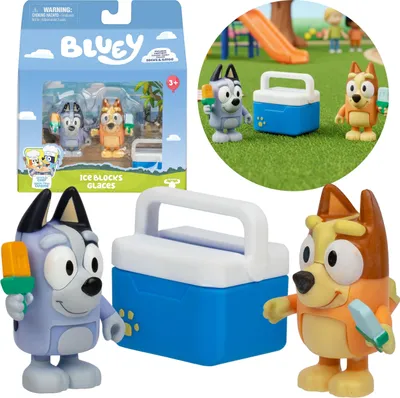 Produktbild von Bluey Bingo FIGURENSET Eiscreme, Figuren für Kinder, BEWEGLICHE ELEMENTE 3+