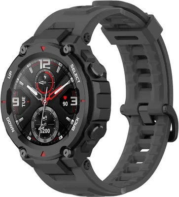 Produktbild von Strap-it Amazfit T-Rex (Pro) Silikonarmband (Dunkelgrau)