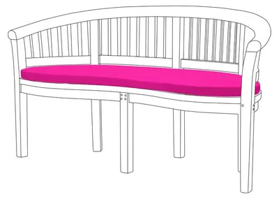 Produktbild von Gartenbankauflage für Bananenbank – Wasserabweisendes Bankkissen mit Komfortfüllung – Gebogene Sitzauflage für Garten, Terrasse und Balkon