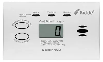 Image de Détecteur de monoxyde de carbone Kidde K7DCO avec écran LCD