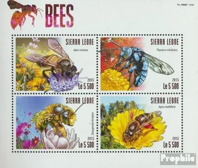 Produktbild von Briefmarken Sierra Leone 2015 Mi 6327-6330 Kleinbogen (kompl. Ausg.) postfrisch Bienen