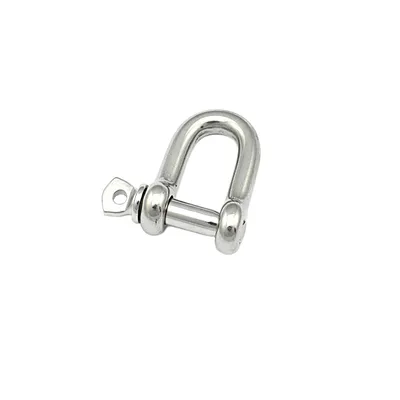 Produktbild von 2 Schäkel 4mm mit unverlierbarem Bolzen kurz Edelstahl A4 gerade