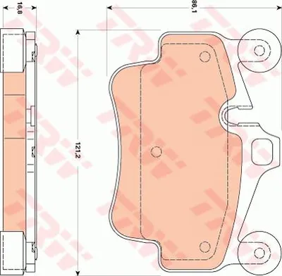 Produktbild von Trw Bremsbelagsatz, Scheibenbremse Vorderachse GDB1836