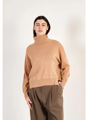 Produktbild von Studio Cashmere8 Damenpullover mit Rollkragen ZAYA 13 - HellCamel - Größe S-M