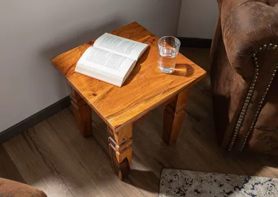 Produktbild von MASSIVMOEBEL24 Hocker Akazie 42x42x45 honig lackiert OXFORD #0601