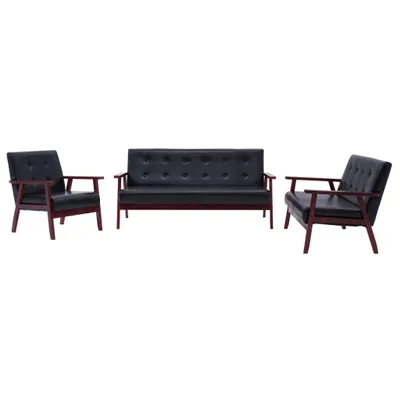 Produktbild von VidaXL 278398, Schwarz, 3 Sitz(e), Polyester, 1580 mm, 670 mm, 735 mm