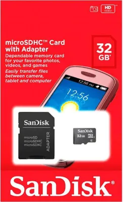 Zdjęcie produktu dla SanDisk SDSDQM-032G-B35A, 32 GB, MicroSDHC, Klasa 4, Czarny