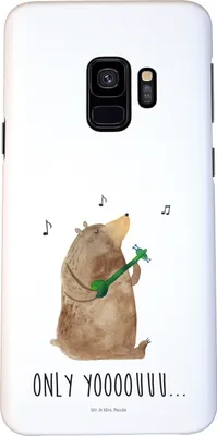Produktbild von Mr. & Mrs. Panda Samsung Galaxy S9 Handyhülle Bär Gitarre - Weiß - Geschenk, Cover, Hülle, Teddy, Handy Schutzhülle, Smartphone