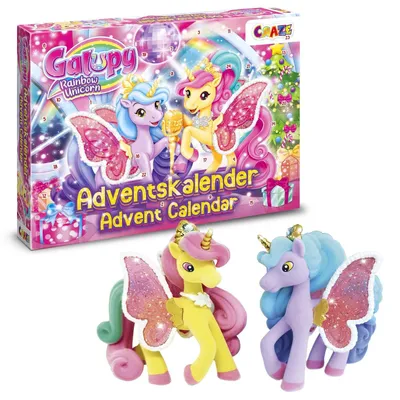 Zdjęcie produktu dla Kalendarz adwentowy dla dzieci Jednorożec Kalendarz adwentowy dla dziewczynek z 24 okienkami Rainbow