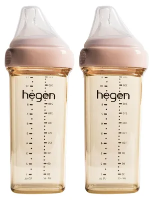 Produktbild von Hegen Babyflasche PPSU – 330 ml – 2er-Pack – Rosa
