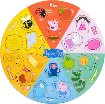 Obrázek produktu pro PEPPA PIG - Barevné vkládací puzzle s tvary