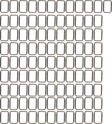 Image de 100 Stcs Rechteck -Bag Metallschleife Ring Robus Exquisites Haustiergepäck Accessoires für Hundekragengurt