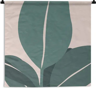 Produktbild von MuchoWow® Wandteppich Wandbehang Sommer - Blätter - Abstrakt 150x150 cm Tapisserie Dekoration Wandtuch - Wohnaccessoires - Modernes