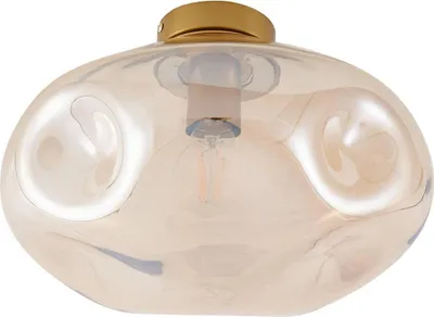 Produktbild von Lindby Deckenleuchte Lelia, amber, Glas, Ø 35 cm
