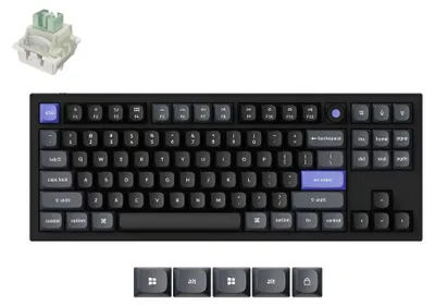 Image de Clavier Keychron Q3 HE 8K à commutateurs magnétiques, point d'activation réglable, application web Launcher, châssis entièrement métallique avec touches en PBT pour Mac, Windows et Linux, noir