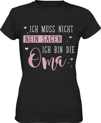 Produktbild von Oma lustiges Damen Premium T-Shirt – Black / 3XL