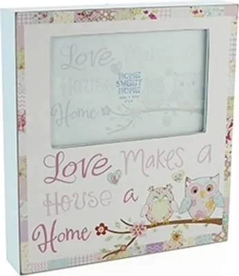 Produktbild von Lesser & Pavey Bilderrahmen Fotorahmen "Love makes a House a Home" mit Eulenmotiv