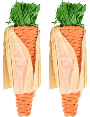 Productafbeelding van Flamingo konijnenspeelgoed, Legou, wortelmodel, 9 cm – 3 stuks, oranje