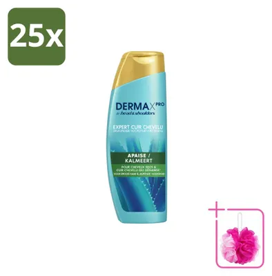 Obrázok produktu pre 25 kusov šampónu Head & Shoulders DermaXPro, upokojujúci, proti lupinám, objem 225 ml - výhodný balík