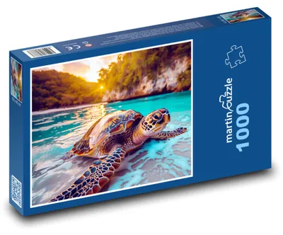 Obrázok produktu pre Puzzle 1000 Morská korytnačka na pláži - martinpuzzle