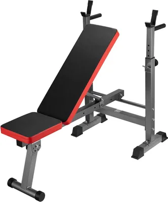 Zdjęcie produktu dla Ławka do ćwiczeń – Ławka treningowa – Trening siłowy w domu – Składana i regulowana – Udźwig 230 kg – Czarna
