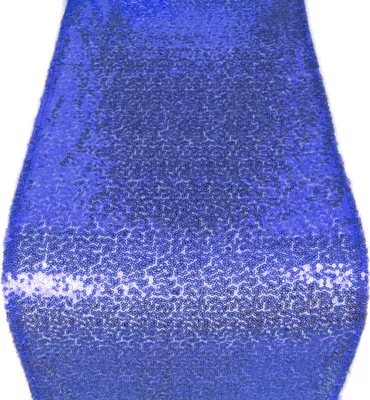 Produktbild von Pailletten Tischläufer 275 x 30 cm, Royalblau