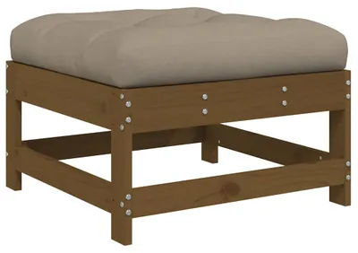 Produktbild von vidaXL Gartenhocker mit Kissen Honigbraun Massivholz Kiefer