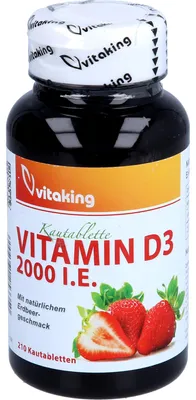Produktbild von Vitaking Vitamin D3 2.000 I.E. Kautabletten, 90 St. Kautabletten