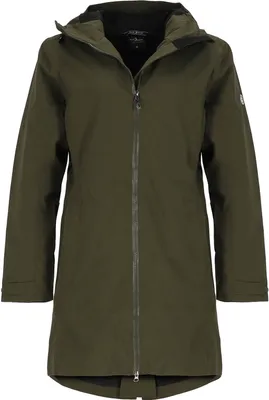 Produktbild von Blue Wave Damen Funktionsparka Nicci mit verstellbarer Kapuze - Funktionsjacke wasserdicht, winddicht, atmungsaktiv in Oliv Größe 54