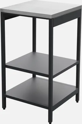 Produktbild von sweeek - Outdoor-Küche aus Stahl mit 2 Regalböden L 49 cm - Schwarz