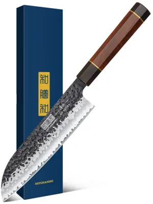 Produktbild von HOSHANHO Santoku Messer 18cm Kochmesser, Ultra Scharfes Santokumesser