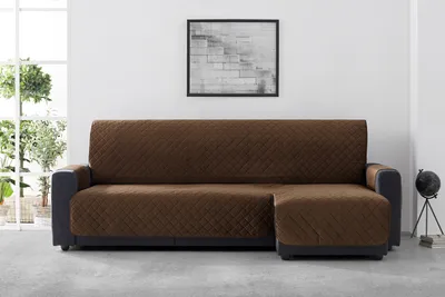 Produktbild von Veloursbezug für Ecksofa, Ecksofa, Ottomane Sofa 200 cm + Silikonpaspel, rutschfest, schützend, Tagesdecke