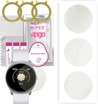 Produktbild von apgo 3 Stück Schutzfolie, Matt, kompatibel mit Garett Women Laura Smartwatch, Hydrogel Displayschutzfolie mit Positionierhilfe, Displayfolie, robust und kratzfest