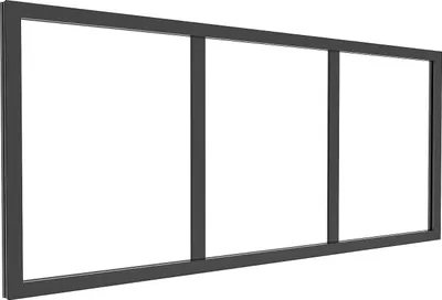 Produktbild von Industrielles Oberlicht aus pulverbeschichtetem Aluminium - B 93 x H 40 cm - Schwarz - BAYVIEW