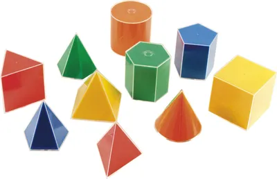 Produktbild von EDUPLAY 120-121 Geometrische Volumen mit Abwicklung, bunt (10er Pack)