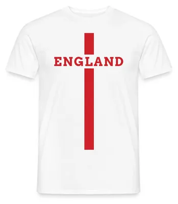 Produktbild von Spreadshirt England Fußball | Vintage Streifen Männer T-Shirt, XXL, Weiß