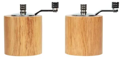 Productafbeelding van Olympia zout- en pepermolenset, gemaakt van heveahout, 8 cm