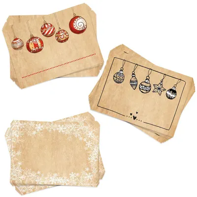 Produktbild von Geschenkaufkleber Set 3 x 25 Aufkleber zum Beschriften für Weihnachtsgeschenke